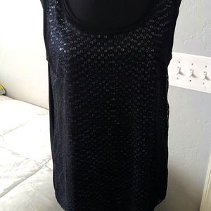 🏵️ 3 for $10🏵️ Ann Taylor Loft Sequin Front Lace Tank Top